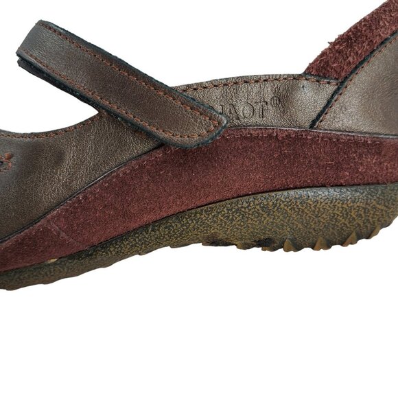 Naot Matai Brown Bronze Leather Mary Jane Comfort Shoes Size 38 US 7 Artsy - Picture 5 of 15